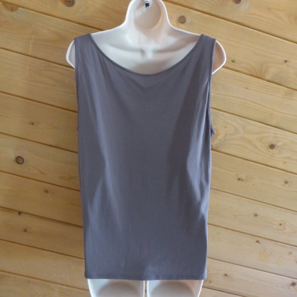 Eileen Fisher Brown Soft 100% Silk Basic Tank Top Sleeveless Layer Stretchy L? - Picture 4 of 9